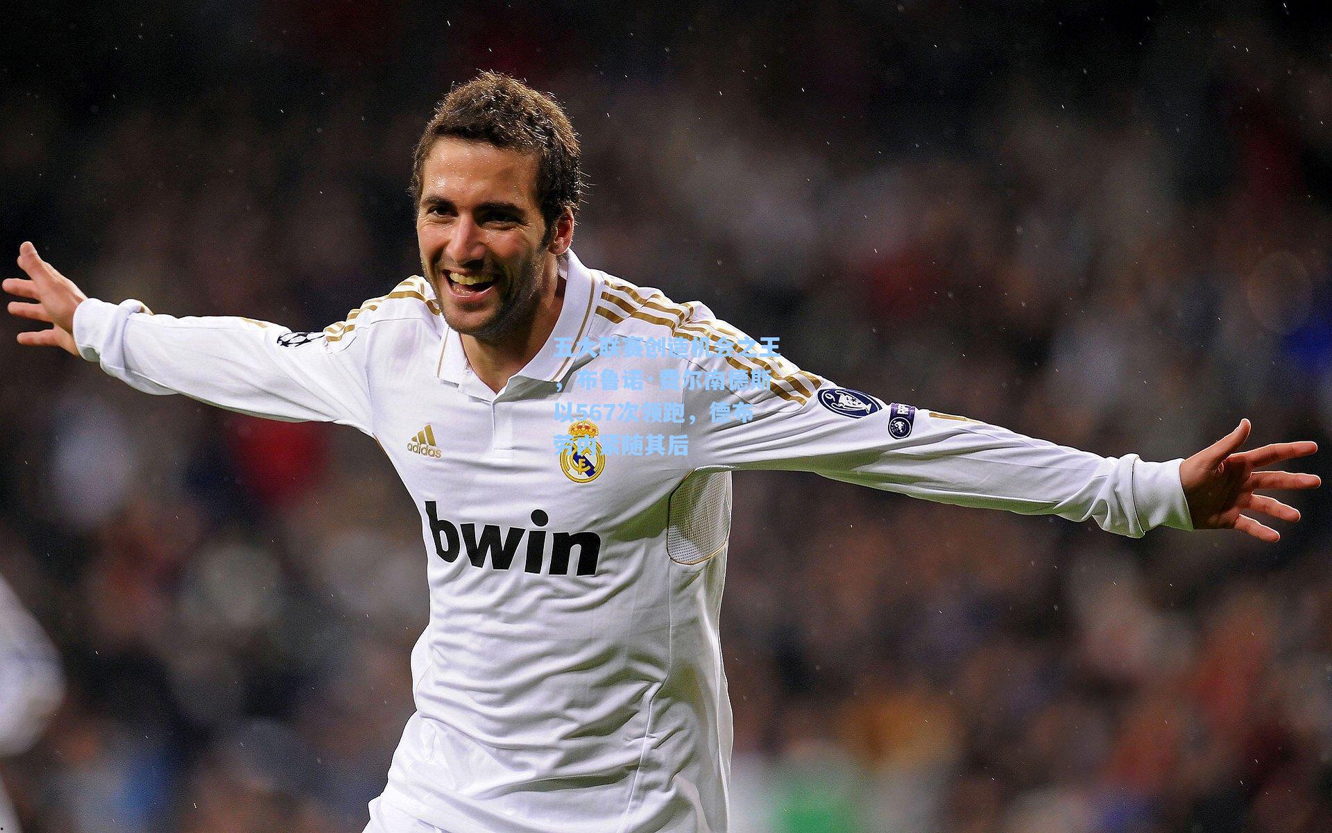 五大联赛创造机会之王，布鲁诺·费尔南德斯以567次领跑，德布劳内紧随其后